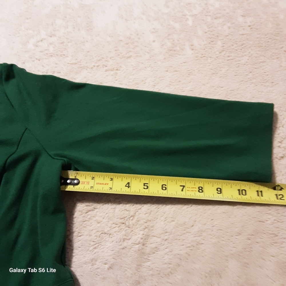 Ellen Tracy Forest Green Long Sleeve Dress Size 14. - Picture 8 of 12